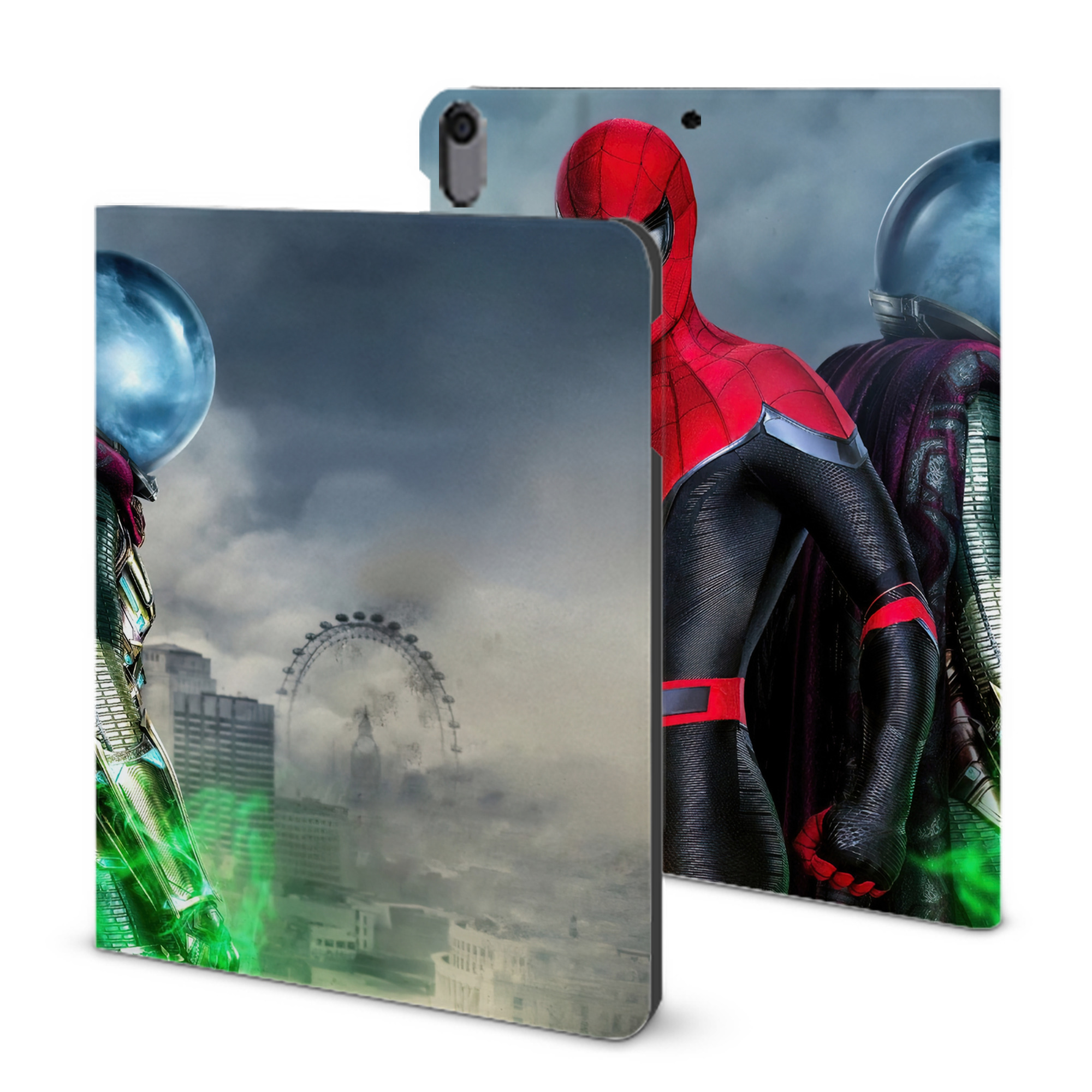 （画像用） Spider Man スパイダーマン IPad ケース ブック型 PUレザー TPU 耐衝撃 軽量 薄型 ペン収納なし 全面保護 IPad 各モデル対応